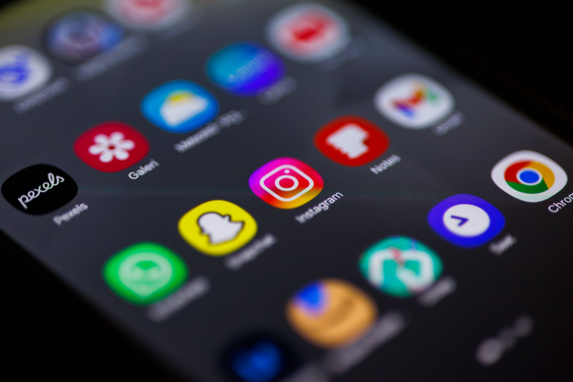 App icons on a smartphone home screen