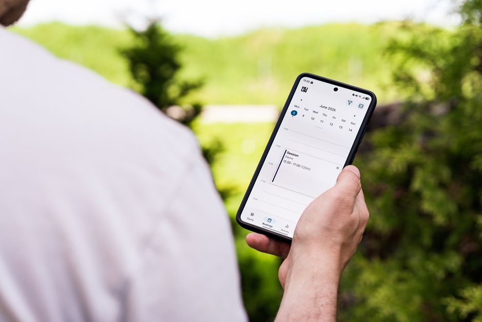 A booking calendar open on a smartphone