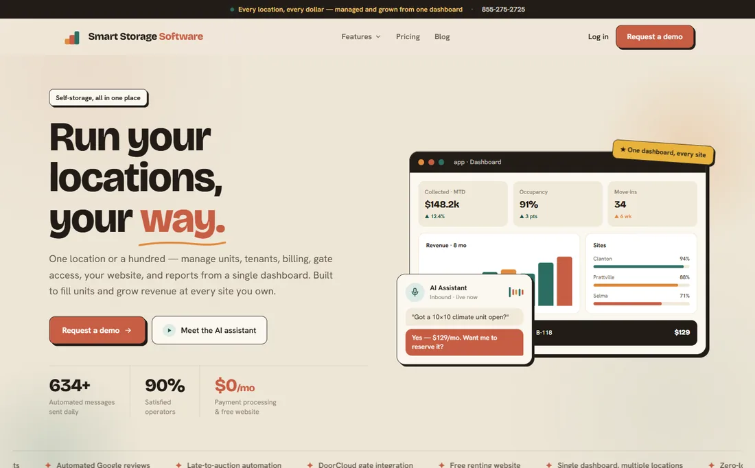 The SmartStorageSoftware homepage